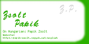 zsolt papik business card